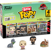 Funko Bitty Pop! Jurassic Park - Ellie Sattler, Ian Malcolm, Triceratops & Brachiosaurus -4-Pack - Real Pop Mania