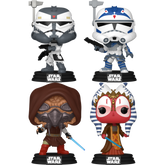 Funko Pop! Star Wars - Wolffe, Fives, Plo Koon & Shaak Ti - Bundle (Set of 4) - Real Pop Mania