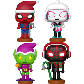 Funko Pop! Marvel - Spider-Gwen, Green Goblin, Miles Morales & Spider-Man (Nutcracker) - Bundle (Set of 4)