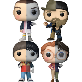 Funko Pop! Stranger Things - Rightside Up / Upside Down Split - Bundle (Set of 4) - Real Pop Mania