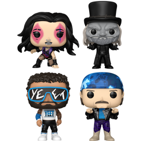 Funko Pop! WWE - Rhea Ripley, Jey Uso, Jesse 'The Body' Ventura & Uncle Howdy - Bundle (Set of 4)