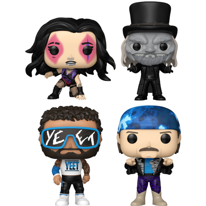 Funko Pop! WWE - Rhea Ripley, Jey Uso, Jesse 'The Body' Ventura & Uncle Howdy - Bundle (Set of 4)