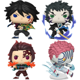 Funko Pop! Demon Slayer: Infinity Castle - Giyu, Kaigaku, Tanjiro & Akaza - Bundle (Set of 4)