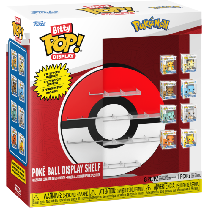 Funko Bitty Pop! Pokemon - Poke Ball - Display Shelf Bundle