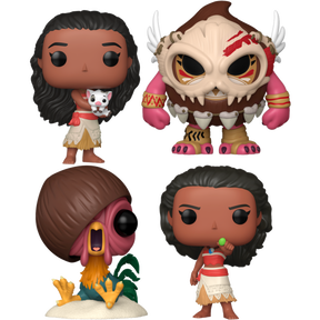 Funko Pop! Moana - Moana, Kotu, Hei Hei & Moana with Pua - Bundle (Set of 4)