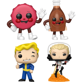 Funko Pop! Fallout - Cappy, Bottle, Vault Boy & Nuka Girl - Bundle (Set of 4)