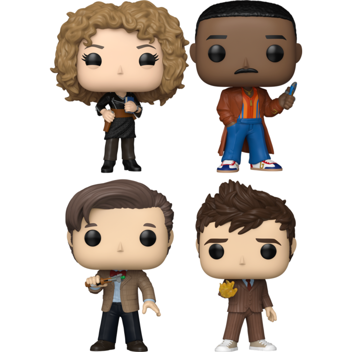 Funko Pop! Doctor Who - River Song, Tenth Doctor, Eleventh Doctor & Fifteenth Doctor - Bundle (Set of 4)
