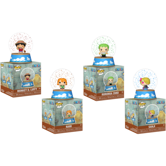 Funko Mini Pop! Snow Globes - One Piece - (Display of 12) - Real Pop Mania