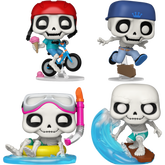 Funko Pop! Skeleton Summer - Bike Rider Skully, Skater Skully, Swimmer Skully & Surfer Skully - Bundle (Set of 4) - Real Pop Mania