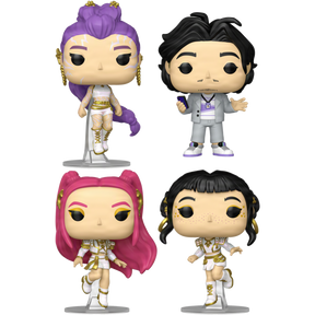 Funko Pop! K-Pop Demon Hunters - Bobby, Rumi, Mira & Zoey Bundle (Set of 4) - Real Pop Mania