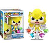 Funko Pop! Sonic the Hedgehog - Super Sonic with Emeralds Flocked #1059