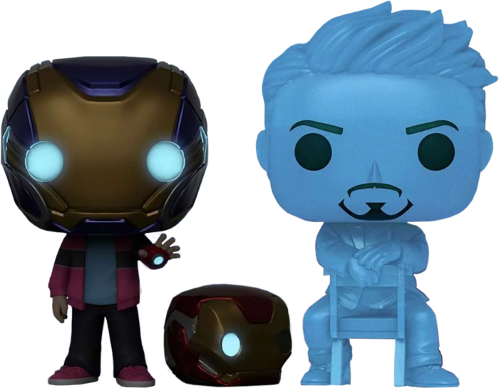 Funko Pop! Avengers 4: Endgame - Hologram Tony Stark & Morgan with Helmet - 2-Pack
