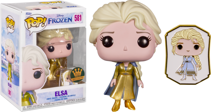 Funko Pop! Frozen - Elsa Gold Ultimate Princess with Enamel Pin #581
