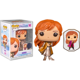 Funko Pop! Frozen - Anna Gold Ultimate Princess with Enamel Pin in Acrylic Pop! Protector #582