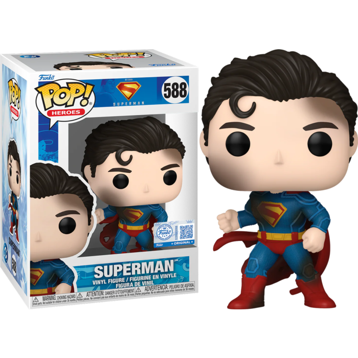 Funko Pop! Superman (2025) - Superman (Fight Stance) #588(+ Box of 3 Mystery Exclusive)