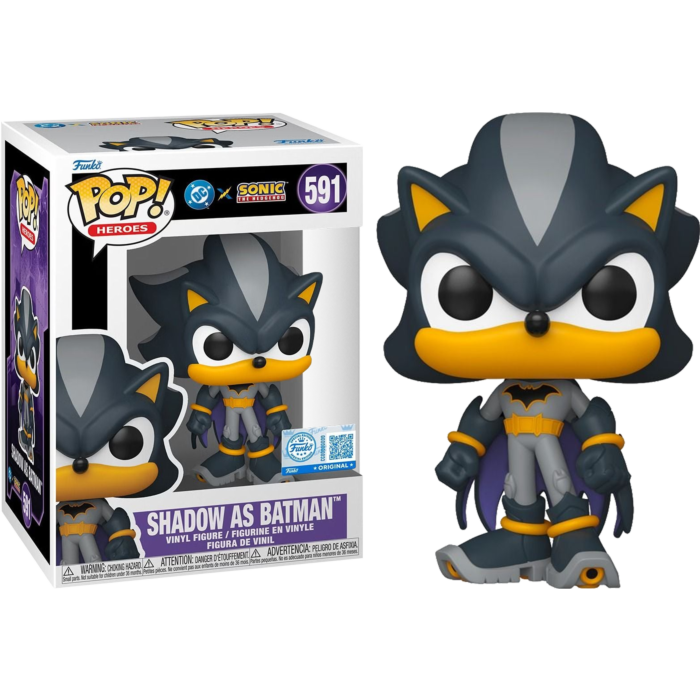 Funko Pop! Justice League x Sonic the Hedgehog - Shadow as Batman #591
