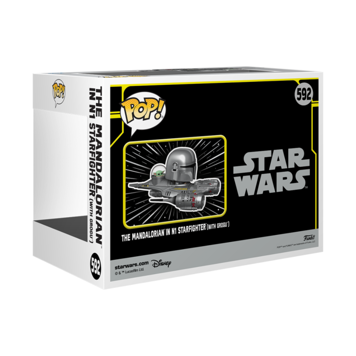 Funko Pop! Rides - Star Wars: The Mandalorian - The Mandalorian in N1 Starfighter (with Grogu) #592