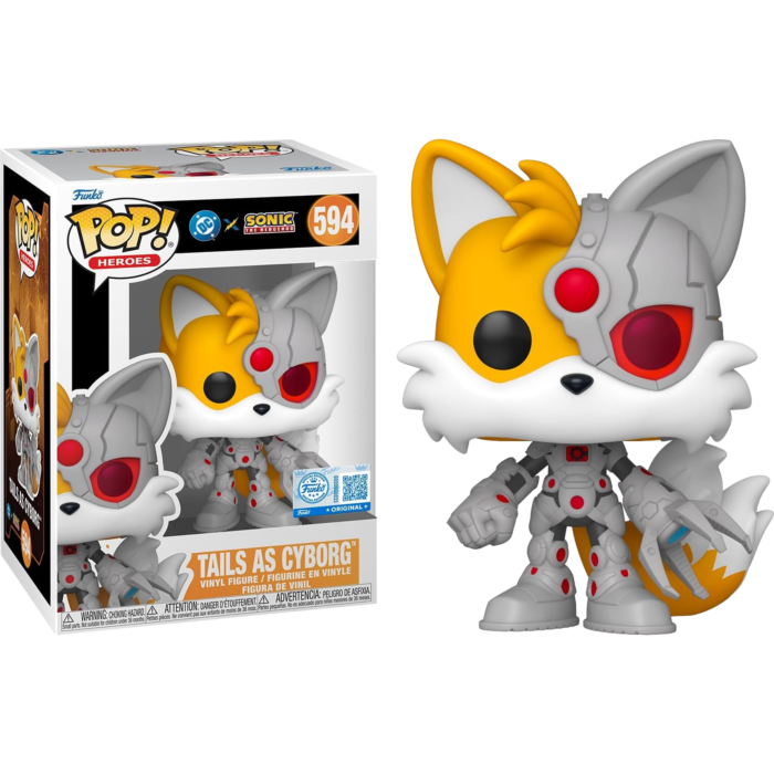 Funko Pop! Justice League x Sonic the Hedgehog - Tails as Cyborg #594