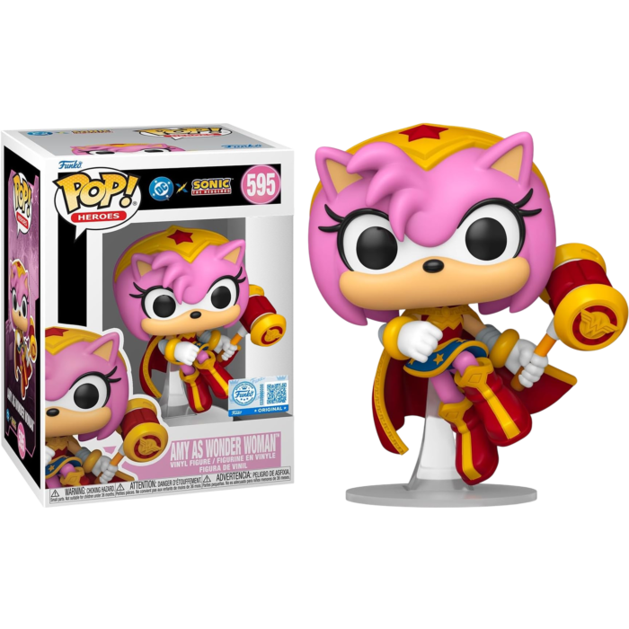Funko Pop! Justice League x Sonic the Hedgehog - Amy Rose as Wonder Woman #595