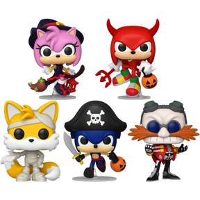 Funko Pop! Sonic the Hedgehog - Amy, Knuckles, Tails, Sonic & Dr. Eggman (Halloween) - Bundle (Set of 5) - Real Pop Mania