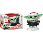 Funko Pop! Star Wars: The Mandalorian - Grogu with Santa Hat in Pram (Holiday) #746