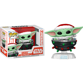 Funko Pop! Star Wars: The Mandalorian - Grogu with Santa Hat in Pram (Holiday) #746