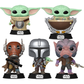 Funko Pop! Star Wars: The Mandalorian & Grogu (2026) - Mandalorian, Grogu, Mercenary Guard Droid, Zeb & Grogu in Pram - Bundle (Set of 5) - Real Pop Mania