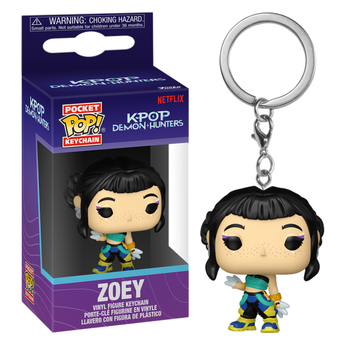 Funko Pocket Pop! Keychain - K-Pop Demon Hunters - Rumi, Mira, Zoey, Jinu & Derpy - Bundle (Set of 5) - Real Pop Mania