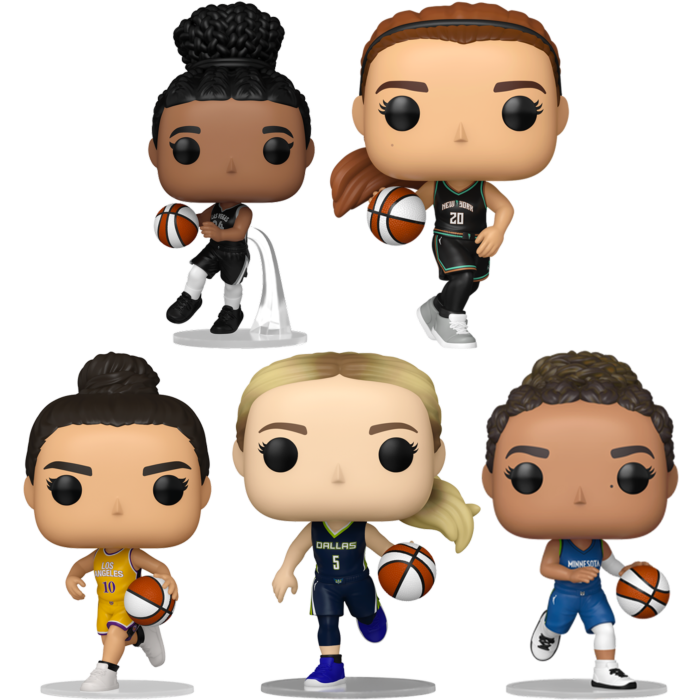 Funko Pop! WNBA Basketball - Jewell Loyd, Sabrina Ionescu, Kelsey Plum, Paige Bueckers & Napheesa Collier - Bundle (Set of 5)