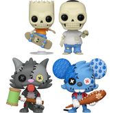 Funko Pop! The Simpsons - Itchy, Scratchy, Bart & Homer - Bundle (Set of 4)