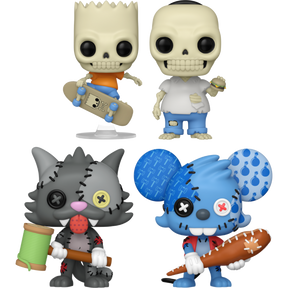 Funko Pop! The Simpsons - Itchy, Scratchy, Bart & Homer - Bundle (Set of 4)