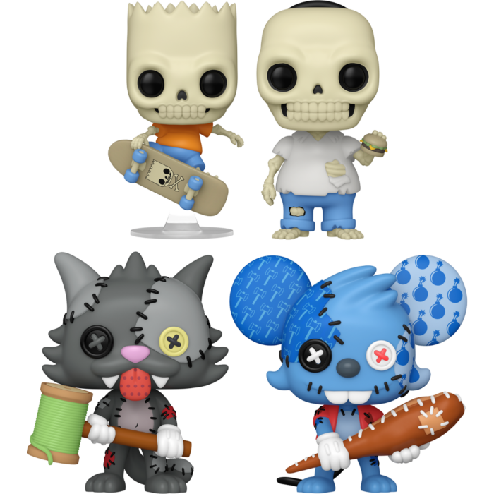 Funko Pop! The Simpsons - Itchy, Scratchy, Bart & Homer - Bundle (Set of 4)