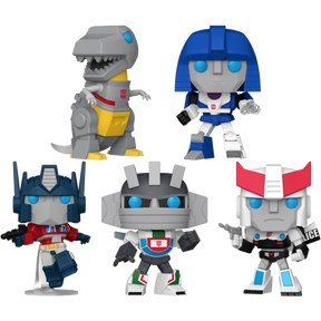 Funko Pop! The Transformers: The Movie (1986) - Grimlock, Mirage, Optimus Prime, Prowl & Wheeljack - Bundle (Set of 5)