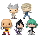 Funko Pop! One-Punch Man - Garou, Genos, Saitama, Speed & Terrible Tornado - Bundle (Set of 5)