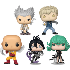 Funko Pop! One-Punch Man - Garou, Genos, Saitama, Speed & Terrible Tornado - Bundle (Set of 5)