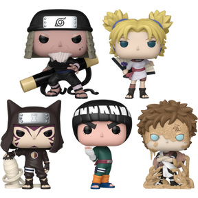 Funko Pop! Naruto - Hiruzen, Temari, Kankuro, Rock Lee & Gaara - Bundle (Set of 5)