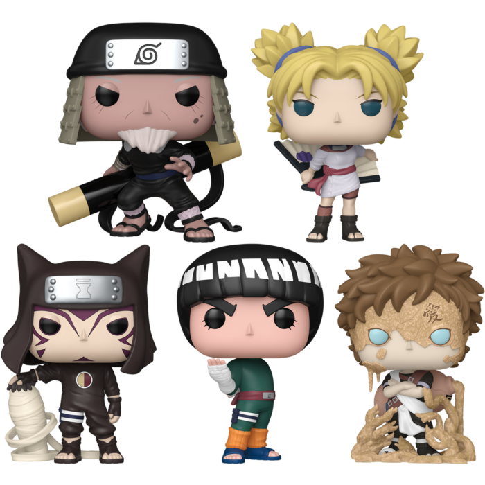 Funko Pop! Naruto - Hiruzen, Temari, Kankuro, Rock Lee & Gaara - Bundle (Set of 5)