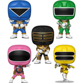 Funko Pop! Power Rangers Zeo - Gold, Blue, Green, Pink & Yellow Zeo Ranger - Bundle (Set of 5)