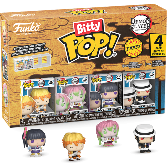 Funko Bitty Pop! Demon Slayer - Zenitsu Agatsuma, Mitsuri Kanroji, Kanao Tsuyuri - 4-Pack