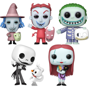 Funko Pop! The Nightmare Before Christmas - Jack, Sally, Lock, Shock & Barrel - Bundle (Set of 5)