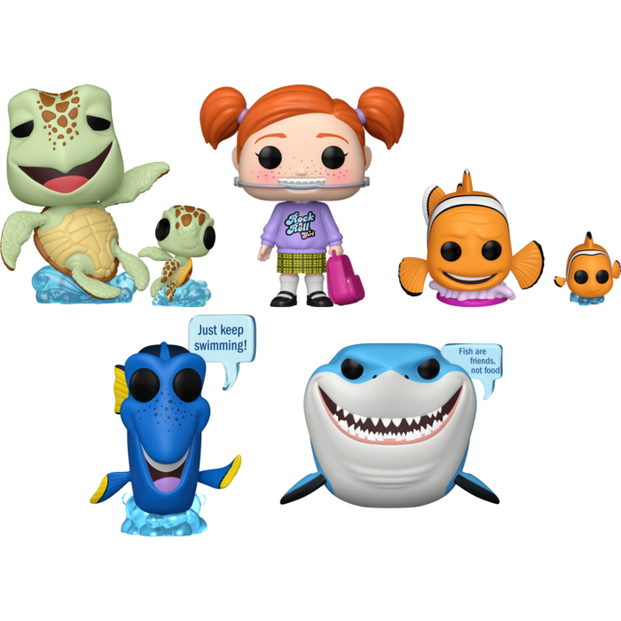 Funko Pop! Finding Nemo - Darla, Crush, Marlon, Bruce & Dory - Bundle (Set of 5)