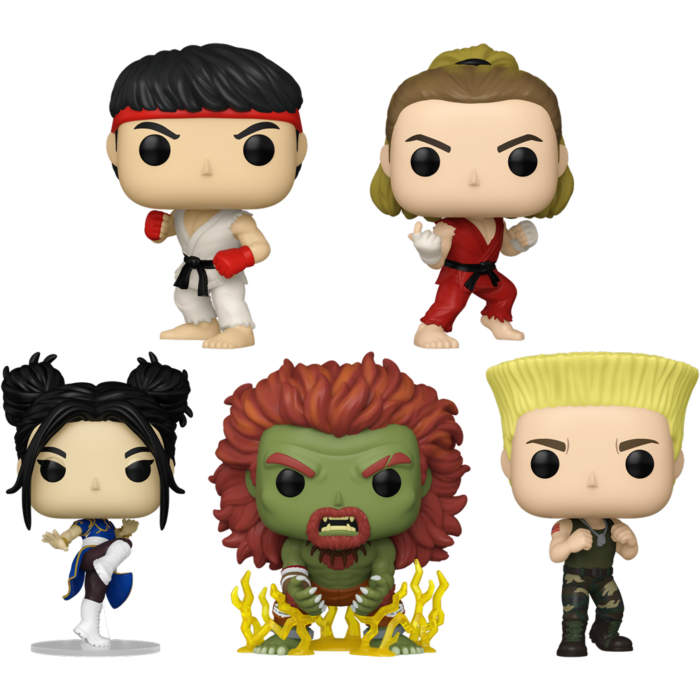Funko Pop! Street Fighter (2026) - Ryu, Ken, Chun-Li, Blanka & Guile - Bundle (Set of 5)