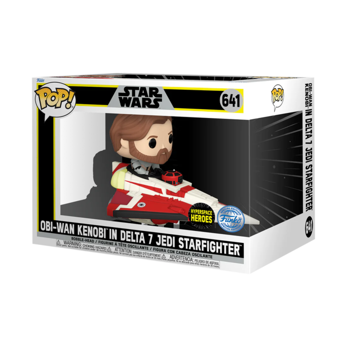 Funko Pop! Rides - Star Wars: The Clone Wars - Obi-Wan Kenobi in Delta-7 Jedi Starfighter #641