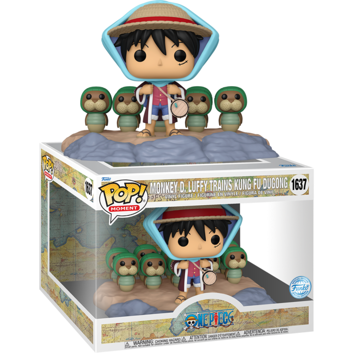 Funko Pop! Moment - One Piece - Monkey D. Luffy Trains Kung Fu Dugong #1637