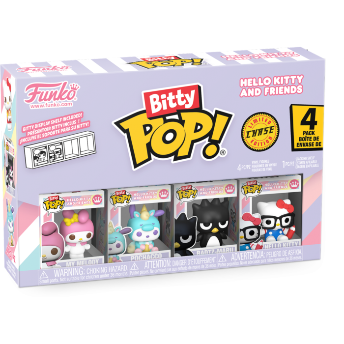 Funko Pop! Sanrio - My Melody, Pochacco (Unicorn), Badtz-Maru & Mystery Chase Bitty - 4 Pack