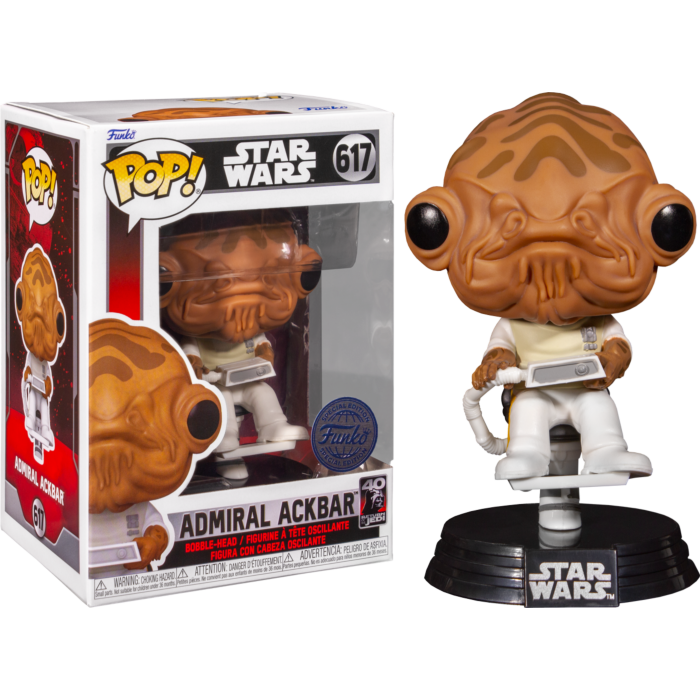 Funko Pop! Star Wars Episode VI: Return of the Jedi - Admiral Ackbar 40th Anniversary #617