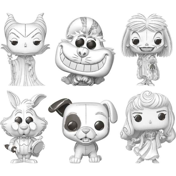 Funko Pop! Disney: Sketched - Off the Page - Bundle (Set of 6)