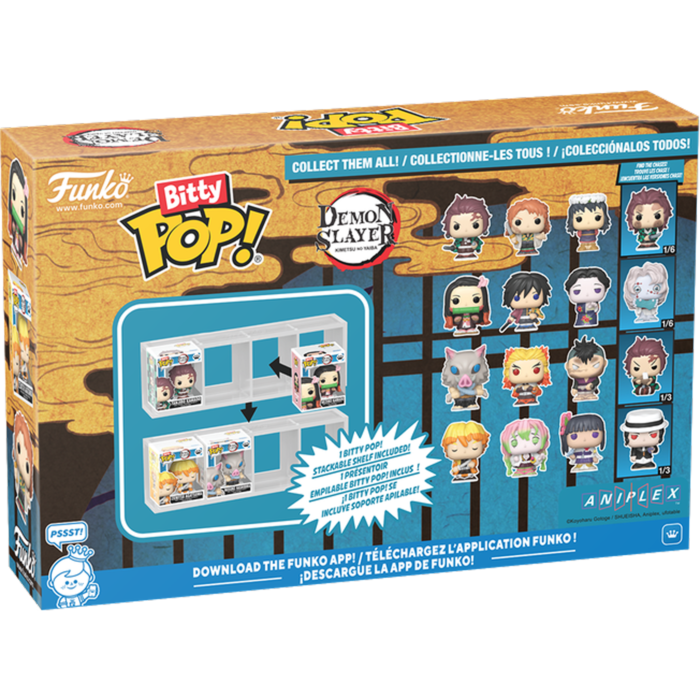 Funko Bitty Pop! Demon Slayer - Inosuke Hashibira, Kyojuro Rengoku, Genya Shinazugawa - 4-Pack