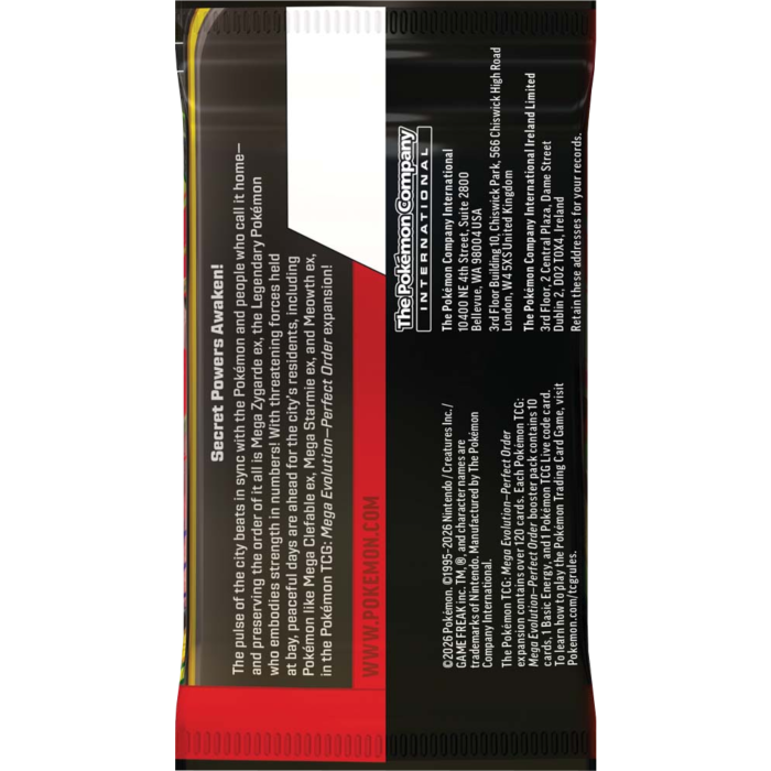 Pokemon - Mega Evolution 3 Perfect Order Booster Pack (10 Cards) - Real Pop Mania