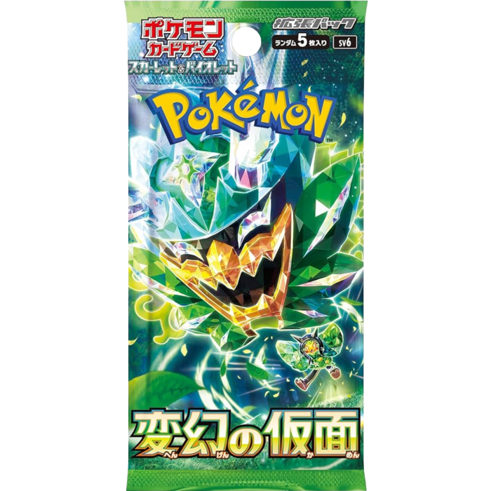 Pokemon - Scarlet & Violet SV6 Mask of Change (Japanese Import) Booster Pack (5 Cards) - Real Pop Mania